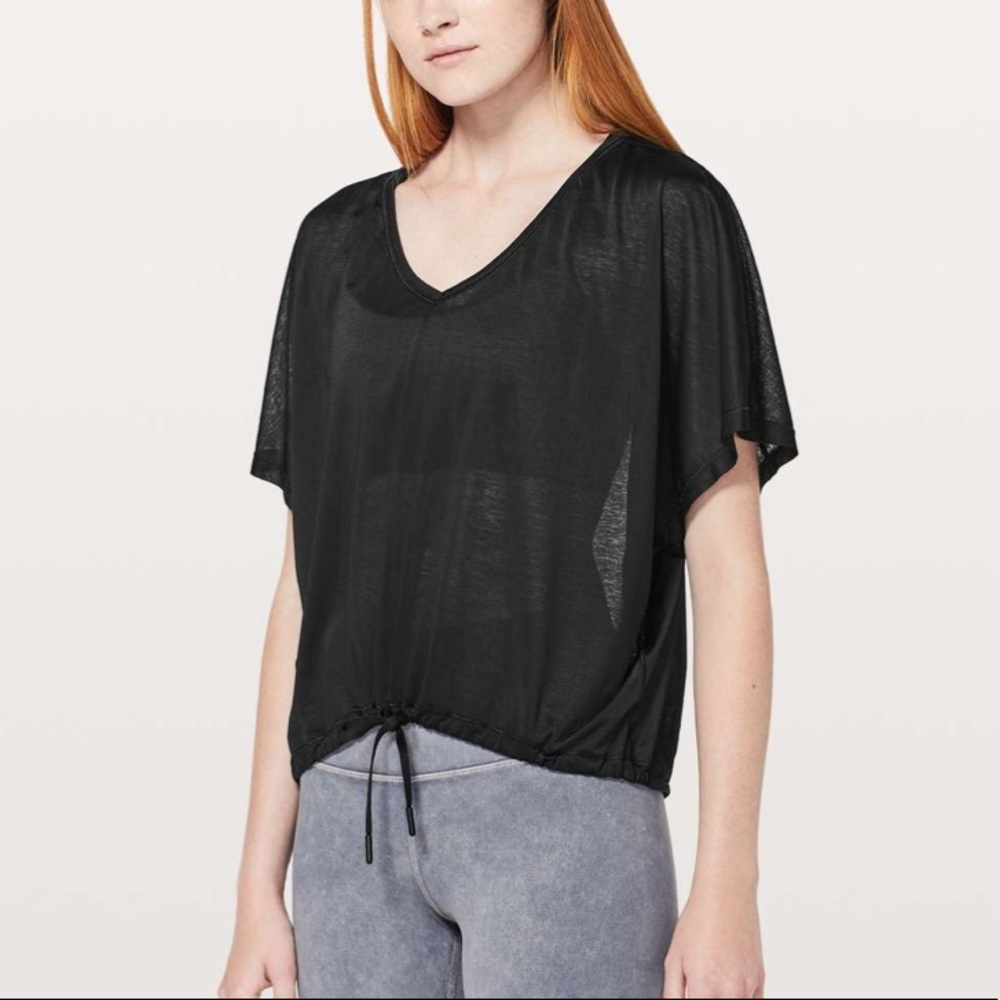 Lululemon Through The Movement Black Tee